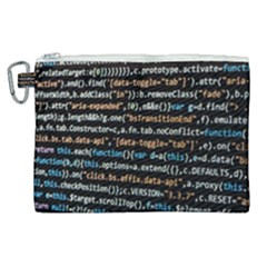 Close Up Code Coding Computer Canvas Cosmetic Bag (xl) by Amaryn4rt