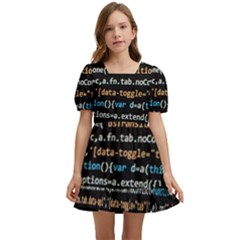 Close Up Code Coding Computer Kids  Short Sleeve Dolly Dress by Amaryn4rt