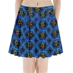 Blue Bee Hive Pleated Mini Skirt by Amaryn4rt