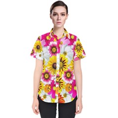 Flowers Blossom Bloom Nature Plant Women s Short Sleeve Shirt