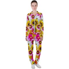 Flowers Blossom Bloom Nature Plant Casual Jacket and Pants Set