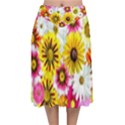 Flowers Blossom Bloom Nature Plant Velvet Flared Midi Skirt View1