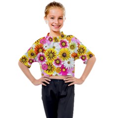 Flowers Blossom Bloom Nature Plant Kids Mock Neck Tee