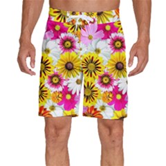 Flowers Blossom Bloom Nature Plant Men s Beach Shorts