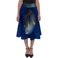 Fish Blue Animal Water Nature Perfect Length Midi Skirt