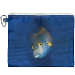 Fish Blue Animal Water Nature Canvas Cosmetic Bag (xxxl) by Amaryn4rt