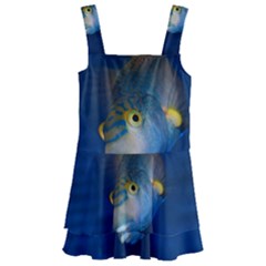 Fish Blue Animal Water Nature Kids  Layered Skirt Swimsuit by Amaryn4rt