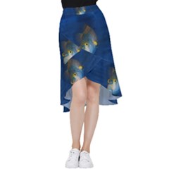 Fish Blue Animal Water Nature Frill Hi Low Chiffon Skirt by Amaryn4rt