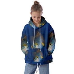 Fish Blue Animal Water Nature Kids  Oversized Hoodie