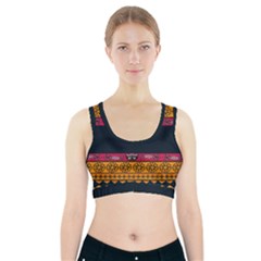 Pattern Ornaments Africa Safari Summer Graphic Sports Bra With Pocket by Amaryn4rt