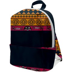 Pattern Ornaments Africa Safari Summer Graphic Zip Up Backpack by Amaryn4rt