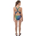 Bubbles Rainbow Colourful Colors Cut-Out Back One Piece Swimsuit View2