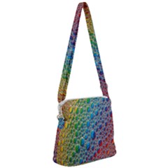 Bubbles Rainbow Colourful Colors Zipper Messenger Bag by Amaryn4rt