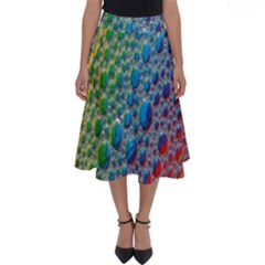 Bubbles Rainbow Colourful Colors Perfect Length Midi Skirt by Amaryn4rt