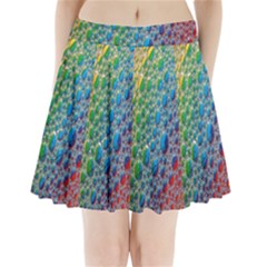 Bubbles Rainbow Colourful Colors Pleated Mini Skirt by Amaryn4rt