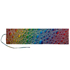 Bubbles Rainbow Colourful Colors Roll Up Canvas Pencil Holder (l) by Amaryn4rt