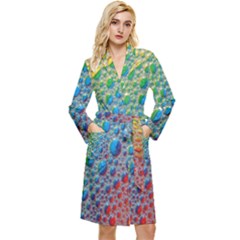 Bubbles Rainbow Colourful Colors Long Sleeve Velvet Robe by Amaryn4rt