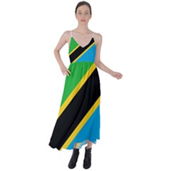 Flag Of Tanzania Tie Back Maxi Dress by Amaryn4rt