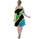 Flag Of Tanzania Cut Out Shoulders Chiffon Dress View2