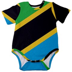 Flag Of Tanzania Baby Short Sleeve Bodysuit by Amaryn4rt