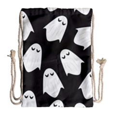 Ghost Halloween Pattern Drawstring Bag (large) by Amaryn4rt