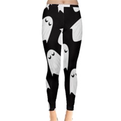 Ghost Halloween Pattern Inside Out Leggings by Amaryn4rt