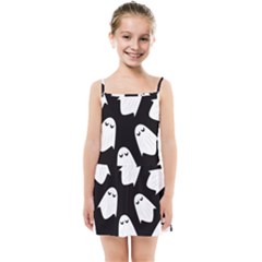 Ghost Halloween Pattern Kids  Summer Sun Dress by Amaryn4rt