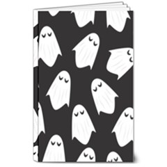 Ghost Halloween Pattern 8  X 10  Softcover Notebook