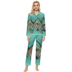 Butterfly Background Vintage Old Grunge Womens  Long Sleeve Velvet Pocket Pajamas Set by Amaryn4rt