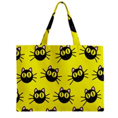 Cats Heads Pattern Design Zipper Mini Tote Bag by Amaryn4rt