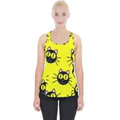 Cats Heads Pattern Design Piece Up Tank Top by Amaryn4rt