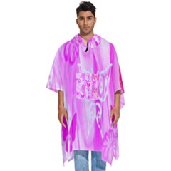 Butterfly Cut Out Pattern Colorful Colors Men s Hooded Rain Ponchos by Simbadda