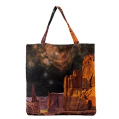 Geology Sand Stone Canyon Grocery Tote Bag by Simbadda