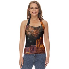 Geology Sand Stone Canyon Basic Halter Top by Simbadda