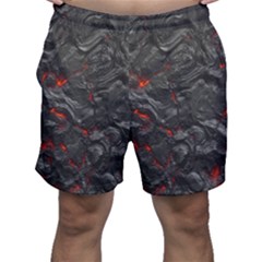 Volcanic Lava Background Effect Men s Shorts by Simbadda