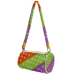 Colorful Easter Ribbon Background Mini Cylinder Bag by Simbadda