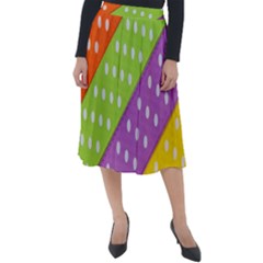 Colorful Easter Ribbon Background Classic Velour Midi Skirt  by Simbadda