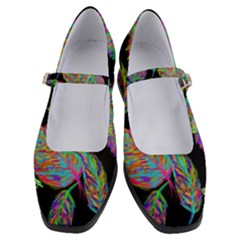 Autumn Pattern Dried Leaves Women s Mary Jane Shoes by Simbadda