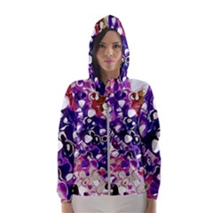 Paint Texture Purple Watercolor Women s Hooded Windbreaker by Simbadda