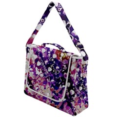 Paint Texture Purple Watercolor Box Up Messenger Bag by Simbadda