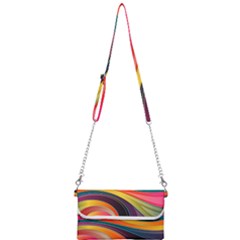 Abstract Colorful Background Wavy Mini Crossbody Handbag