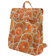 Oranges Background Texture Pattern Flap Top Backpack