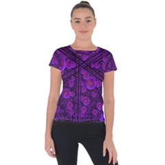 Spheres Combs Structure-regulation Short Sleeve Sports Top  by Simbadda