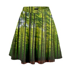 Green Forest Jungle Trees Nature Sunny High Waist Skirt