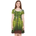 Green Forest Jungle Trees Nature Sunny Inside Out Cap Sleeve Dress View3