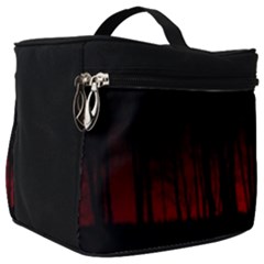 Scary Dark Forest Red And Black Make Up Travel Bag (big)