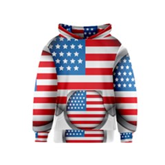 United Of America Usa Flag Kids  Pullover Hoodie by Celenk