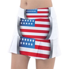 United Of America Usa Flag Classic Tennis Skirt