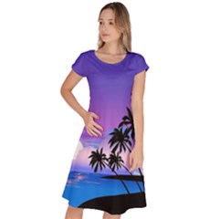 Scenery Landscape Nature Classic Short Sleeve Dress