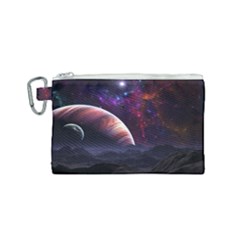 Clouds Fantasy Space Landscape Colorful Planet Canvas Cosmetic Bag (small)